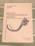 Dallas Paleontological Society Occasional Papers Vol. 2, Nov 1992